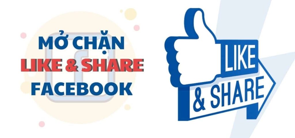 cách mở chặn like share